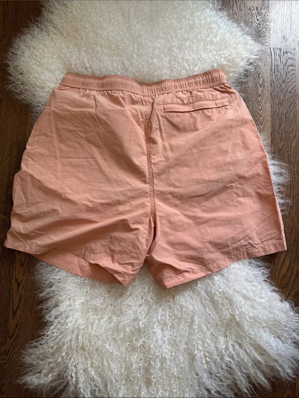 FINISTERRE, Men’s Coral-Peach Swim Trunks with Drawstring